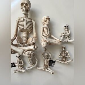 Lot of Yoga Skeleton Figurines Set